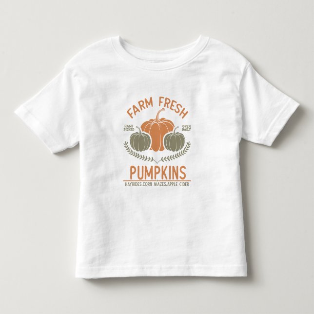 Farm Fresh Pumpkins | Handplockad T Shirt (Framsida)