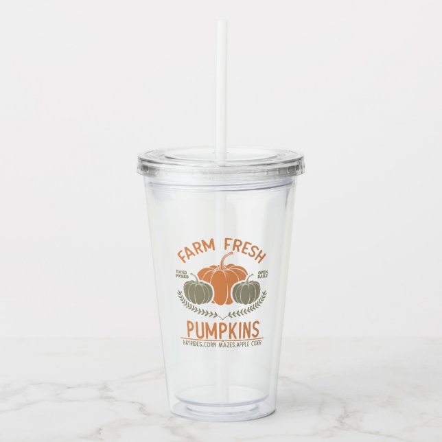 Farm Fresh Pumpkins | Handplockad Take Away Mugg (Framsida)