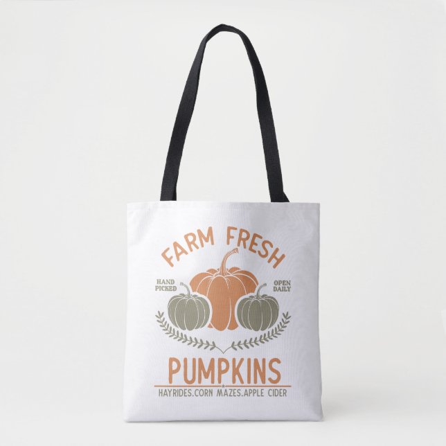 Farm Fresh Pumpkins | Handplockad Tygkasse (Framsida)