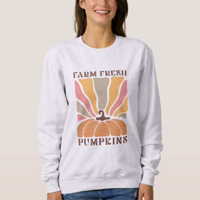 Farm Fresh Pumpkins Sweatshirt T Shirt (Framsida)
