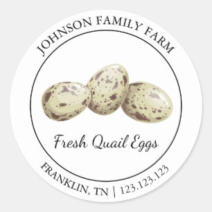 Farm Fresh Quail Egg Modern etikett