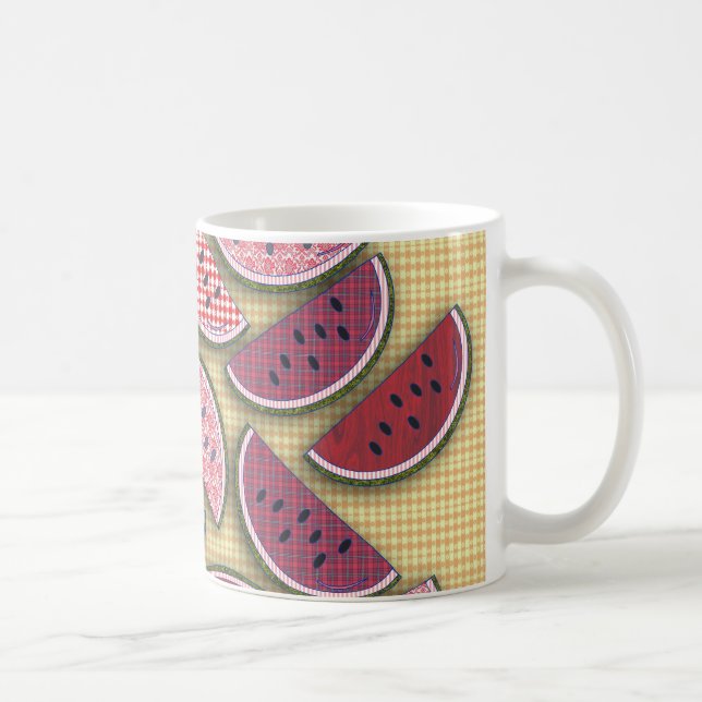 Farm Fresh Watermelons Mönster Art Kaffemugg (Höger)
