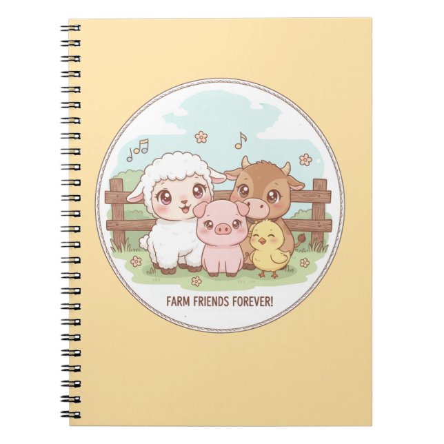 Farm friends forever - cute & cozy anteckningsbok (Framsidan)