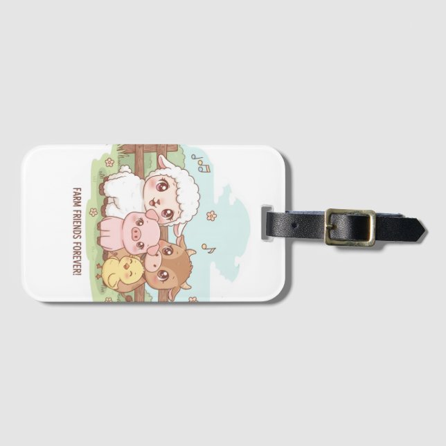 Farm friends forever - cute & cozy bagagebricka (Framsida horisontal)
