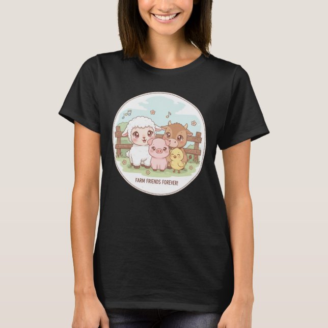 Farm friends forever - cute & cozy t shirt (Framsida)