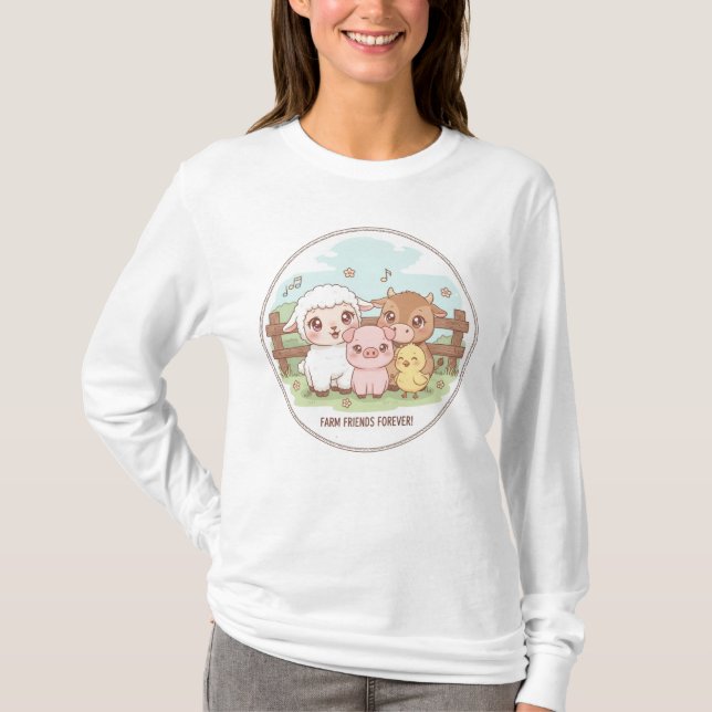Farm friends forever - cute & cozy t shirt (Framsida)
