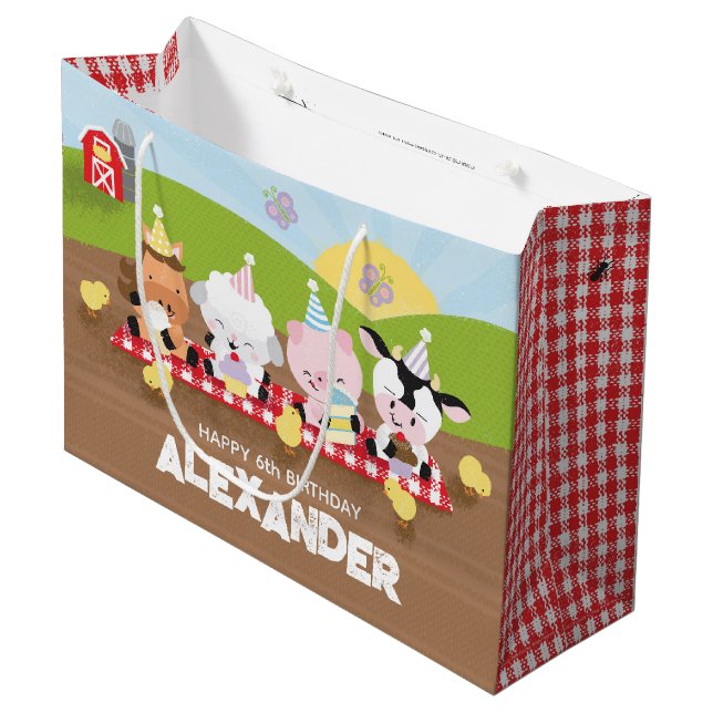 Farm Friends Gift Bag med Färg-it-you-back (Framsidan Vinklad)