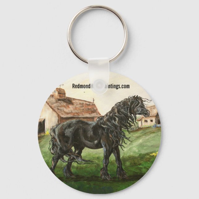 Farm Friesian Keychain Nyckelring (Framsida)