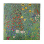 Farm Garden Elegance - Klimt Ceramic Tile Kakelplatta<br><div class="desc">Lägg dig i rummet i värmen av Gustav Klimts ikoniska "Farm Garden med solblommor". Den här förstärkta keramiska plattan fångar Klimts strålande penseldrag och spolar färg, vilket gör att naturen kommer in i ditt hem. Designat för konst älskare och sofistikerade konstnärer förvandlar det alla rum till en fristad av elegans...</div>