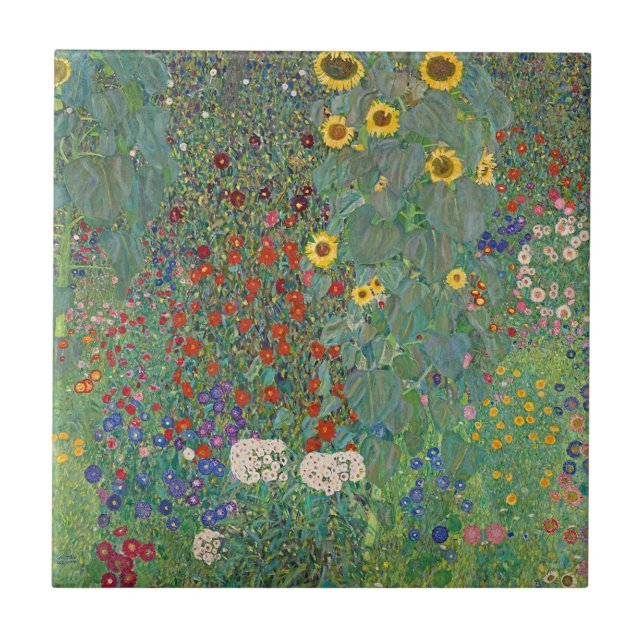 Farm Garden Elegance - Klimt Ceramic Tile Kakelplatta (Framsidan)