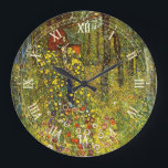 Farm Garden med Crucifix av Gustav Klimt Stor Klocka<br><div class="desc">Farm Garden med Crucifix (1911/1912) av Gustav Klimt är en vintage Viktorian Era Symbolism bra art religiösa tavla. En naturscen med olika blommor runt en crucifix med Jesus Kristus i en trädgård på en gård. Om konstnären: Gustav Klimt (1862-1918) var en österrikisk symbolmålare och en av de mest framstående medlemmarna...</div>