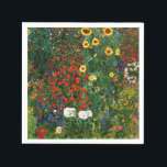 Farm Garden med solblommor, art. Gustav Klimt Pappersservett<br><div class="desc">Farm Garden med solblommor,  berömd av den österrikiske konstnären Gustav Klimt</div>