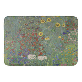 Farm Garden med solblommor av Gustav Klimt Badrumsmatta