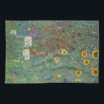 Farm Garden med solblommor av Gustav Klimt Kökshandduk<br><div class="desc">För in skönheten hos Gustav Klimts koniska konst i ditt hem med vår Farm Garden med solblommor kökshandduk. Den här högkvalitativa kökshandduken skryter med en fantastisk utskrift av Klimts mästerverk, som innehåller klara solblommor och en trädgårdsbakgrund. Med sitt absorberande material är den här handduken en perfekt för torkning av diskar,...</div>