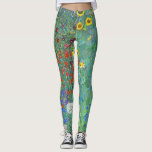Farm Garden med solblommor av Gustav Klimt Leggings<br><div class="desc">Besök min affär om du vill ha mer intressant design och fler valmöjligheter i färg.
=> zazzle.com/colorfulworld*</div>