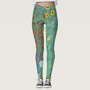 Farm Garden med solblommor av Gustav Klimt Leggings