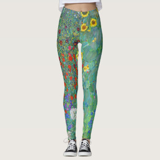 Farm Garden med solblommor av Gustav Klimt Leggings