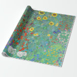 Farm Garden med solblommor av Gustav Klimt    Presentpapper<br><div class="desc">Besök min butik om du vill ha mer intressant design och fler valmöjligheter för färg => zazzle.com/colorfulworld*</div>