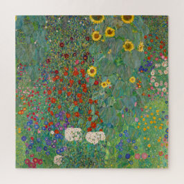 Farm Garden med solblommor av Gustav Klimt Pussel