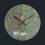 Farm Garden med solblommor av Gustav Klimt Rund Klocka<br><div class="desc">Ta med skönheten i Gustav Klimts berömd till ditt hem med vår Farm Garden med solblommor. Den här klockan är ett fantastiskt intrikat detaljrikedom och sjudande färg, och är perfektens tillägg till alla livsmiljöer. Den högkvalitativa utskriften fångar teckningens innersta väsen, och designen kommer säkert att lägga till en aning sofistikering...</div>