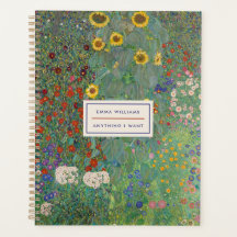 Farm Garden med solblommor Gustav Klimt