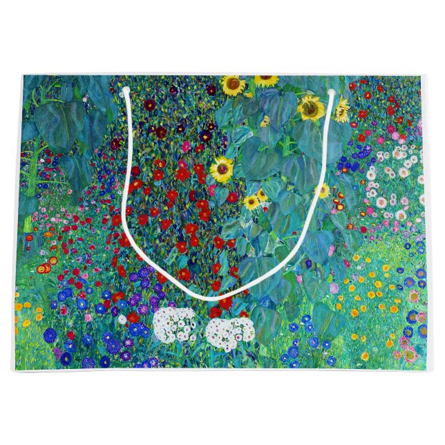 Farm Garden med solblommor, Gustav Klimt (Framsidan)