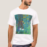 Farm Garden med solblommor, Gustav Klimt T Shirt<br><div class="desc">Gustav Klimt (14 juli, 1862 - 6 februari 1918) var en österrikisk symbolmålare och en av de mest framstående medlemmarna i Wien Secession-rörelsen. Klimt noteras för målningar, murar, skisser och andra föremål d'art. Förutom hans verk, som innefattar anklagelser och porträtt, målade han upp landskap. Klimt var bland konstnärer från Wienutträdet...</div>
