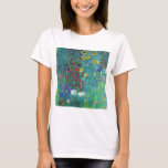 Farm Garden med solblommor, Gustav Klimt T Shirt<br><div class="desc">Gustav Klimt (14 juli, 1862 - 6 februari 1918) var en österrikisk symbolmålare och en av de mest framstående medlemmarna i Wien Secession-rörelsen. Klimt noteras för målningar, murar, skisser och andra föremål d'art. Förutom hans verk, som innefattar anklagelser och porträtt, målade han upp landskap. Klimt var bland konstnärer från Wienutträdet...</div>