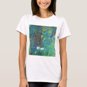 Farm Garden med solblommor, Gustav Klimt T Shirt