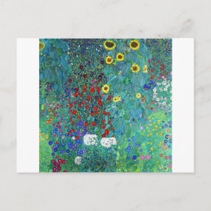 Farm Garden med solblommor, Gustav Klimt Vykort