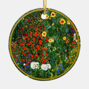 Farm Garden med solblommor Julgransprydnad Keramik