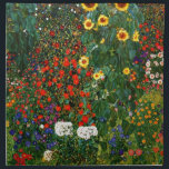 Farm Garden med solblommor Tygservett<br><div class="desc">Gustav Klimts berömd,  Farm Garden med solblommor.</div>
