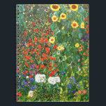 Farm Garden med solblommor, vackra konstverk Anteckningsbok<br><div class="desc">Farm Garden med solblommor,  målning av berömd av Gustav Klimt</div>