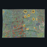 Farm Garden Sunblommor av Gustav Klimt Painting Kökshandduk<br><div class="desc">Imperial Austria Painter Gustav Klimt's mästerverk: Farm Garden med solblommor</div>