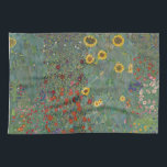 Farm Garden Sunblommor av Gustav Klimt Painting Kökshandduk<br><div class="desc">Imperial Austria Painter Gustav Klimt's mästerverk: Farm Garden med solblommor</div>