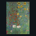Farm Garden Sunblommor av Gustav Klimt Painting Poster<br><div class="desc">Imperial Austria Painter Gustav Klimt's mästerverk: Farm Garden med solblommor</div>