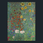 Farm Garden Sunblommor av Gustav Klimt Painting Poster<br><div class="desc">Imperial Austria Painter Gustav Klimt's mästerverk: Farm Garden med solblommor</div>