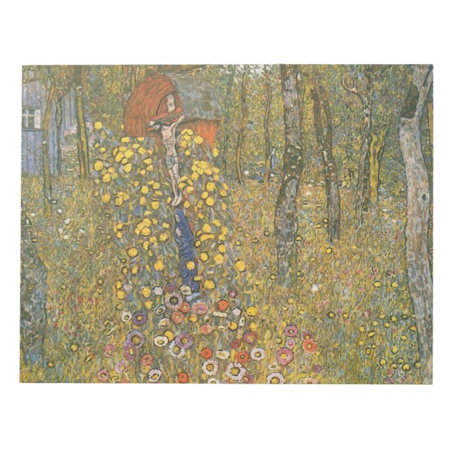 Farm Garden With Crucifix (av Gustav Klimt) Anteckningsblock (Framsida)