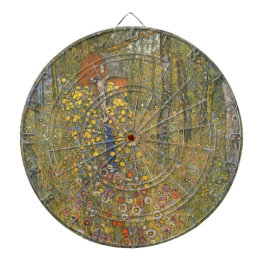 Farm Garden With Crucifix (av Gustav Klimt) Darttavla