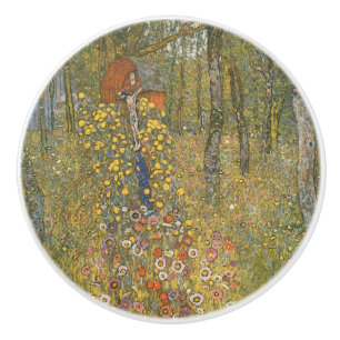 Farm Garden With Crucifix (av Gustav Klimt) Knopp