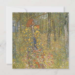 Farm Garden With Crucifix (av Gustav Klimt) Kort