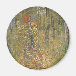 Farm Garden With Crucifix (av Gustav Klimt) Magnet