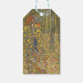 Farm Garden With Crucifix (av Gustav Klimt) Presentetikett