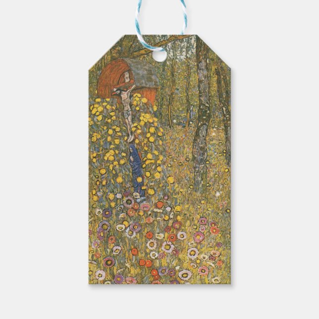 Farm Garden With Crucifix (av Gustav Klimt) Presentetikett (Framsidan)