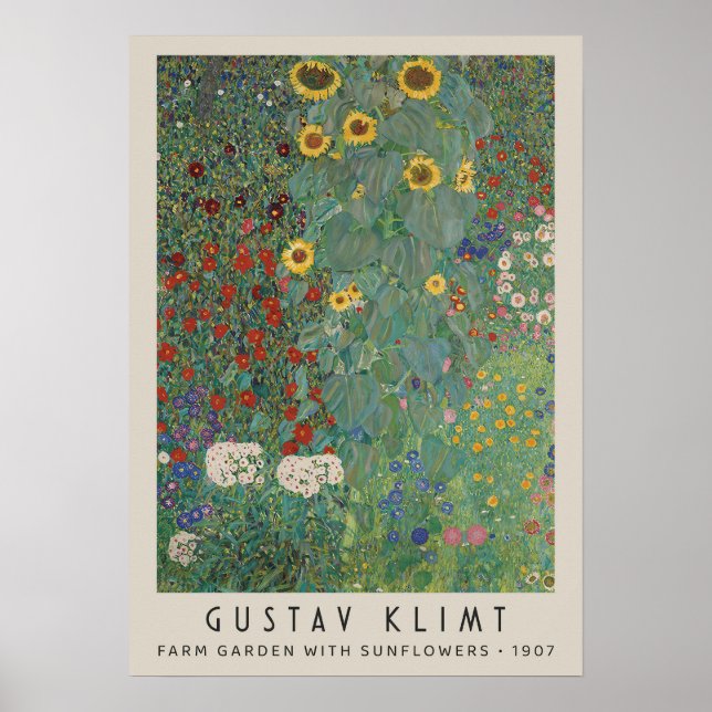 Farm Garden With Sunflowers Poster (Framsidan)