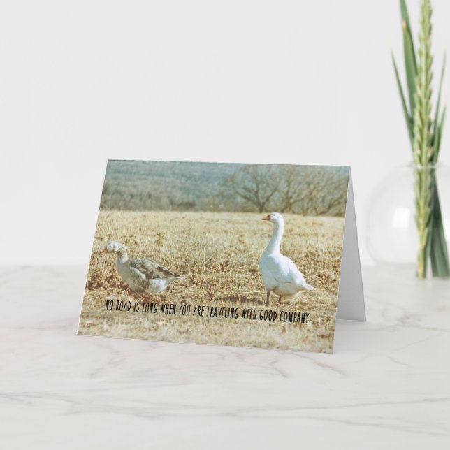 FARM GEESE-gratulationskort Tack Kort (Framsida)