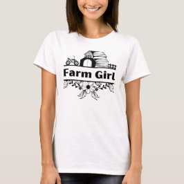 Farm Girl Barn & Blommigt Land Life T-Shirt