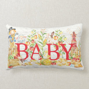 Farm Girl Boy Nursery Pillow Lumbarkudde