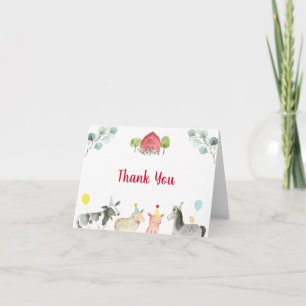 Farm Greenery Barnyard Birthday Tack Kort