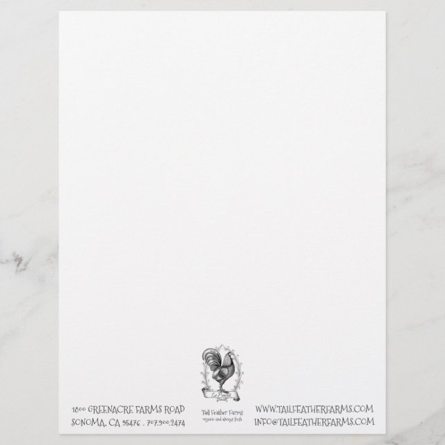 Farm Hen Business Letterhead Brevhuvud (Framsida)